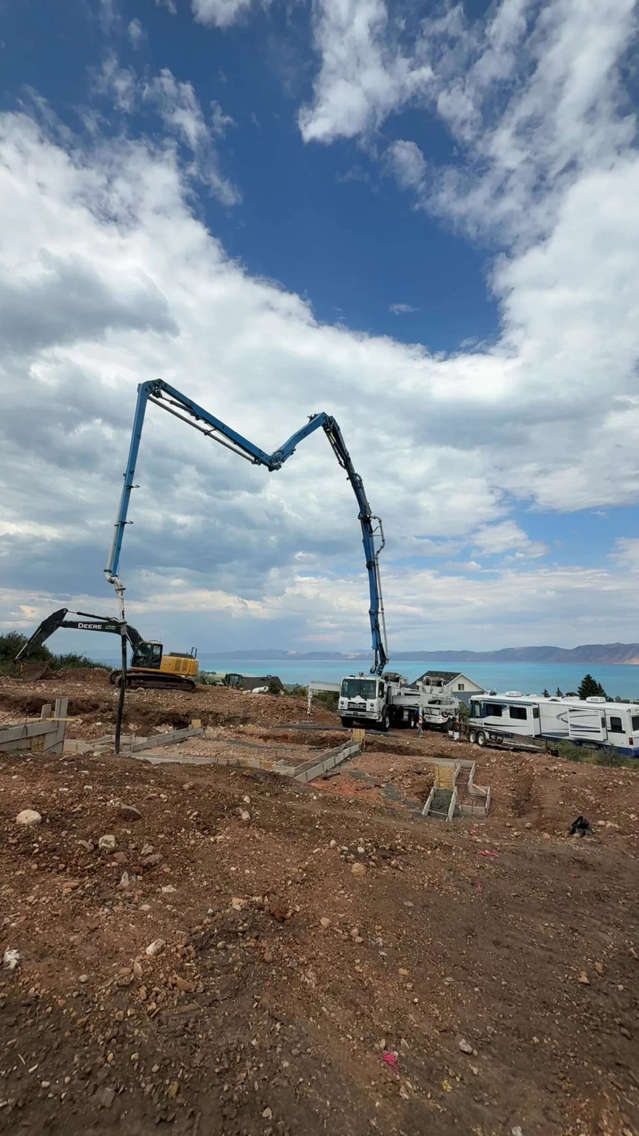 Footing Pour with a Concrete Boom Pump in Garden City Utah image