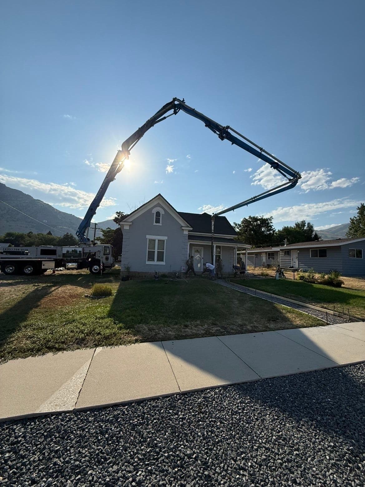 Concrete Boom Pump Sidewalk Pour in Brigham City image
