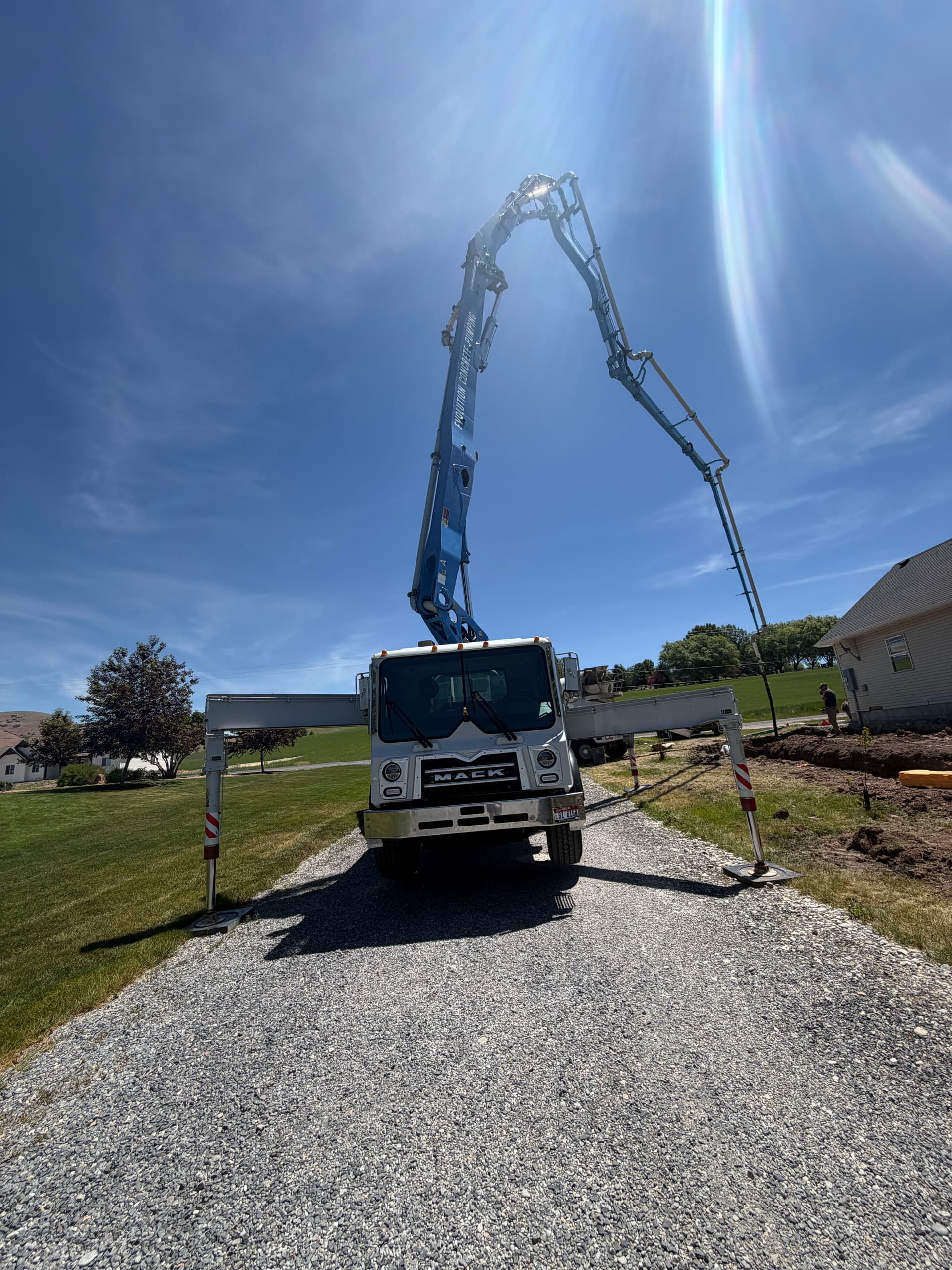Gallery photos for Footing Pours Made Simple with a Concrete Boom Pump in Preston ID: Image #1