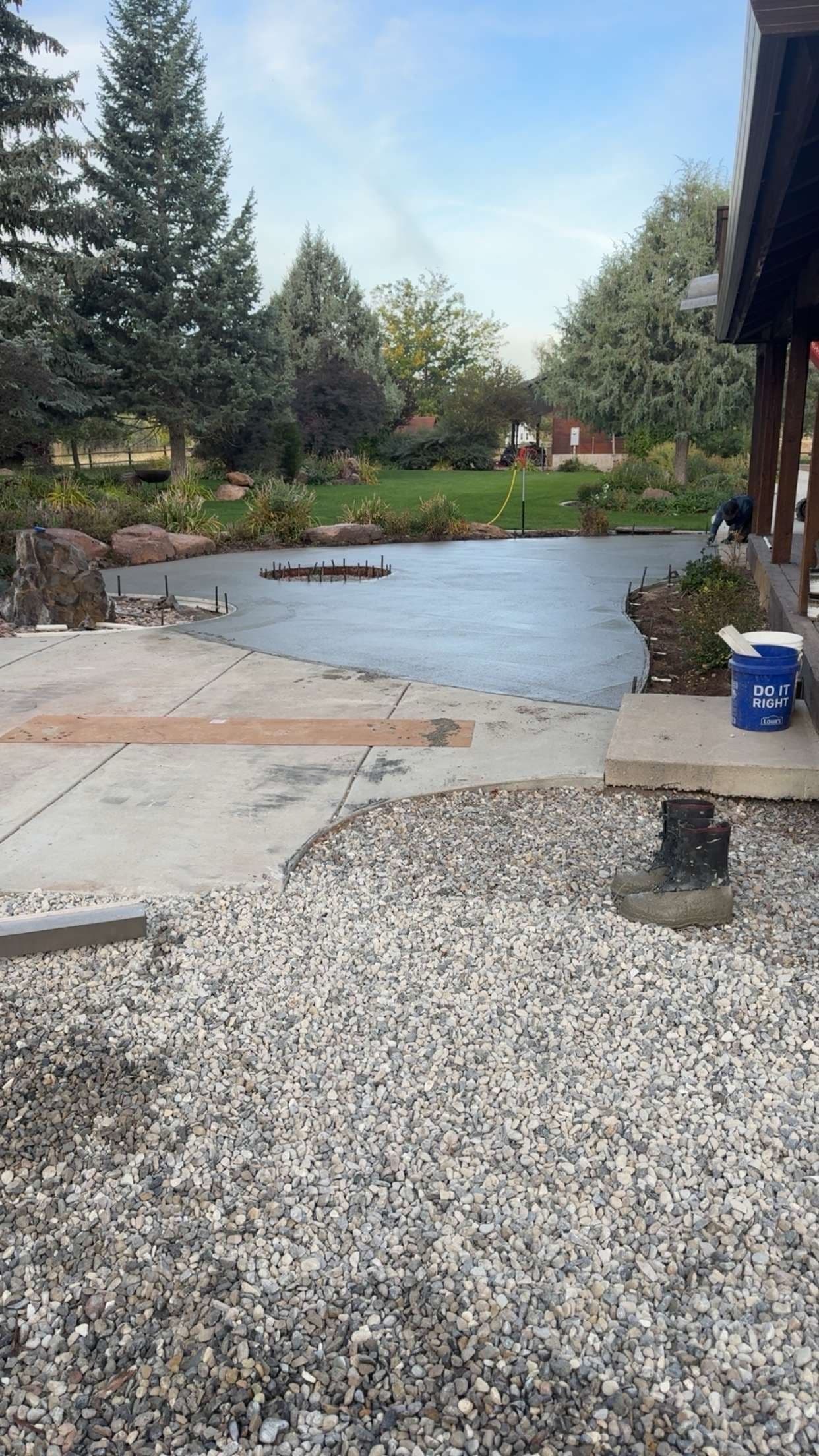 Project Fresh Concrete Patio for Cozy Fall Evenings image