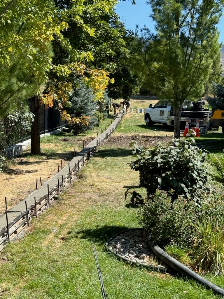 Project Long Curb Wall Installation in Richmond Utah image