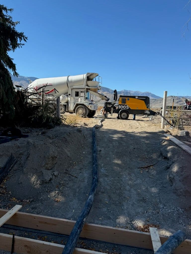 Pumping Footings for a Home Addition in Howe image
