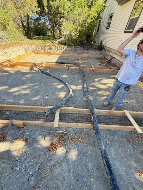 Gallery photos for Pumping Footings for a Home Addition in Howe: Image #2