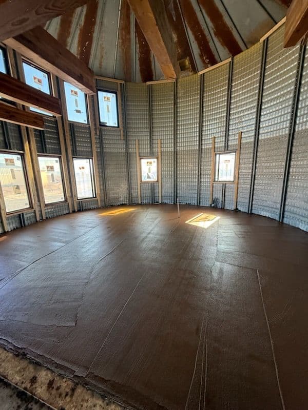Silo Transformation in Snowville Utah with Colored Concrete image