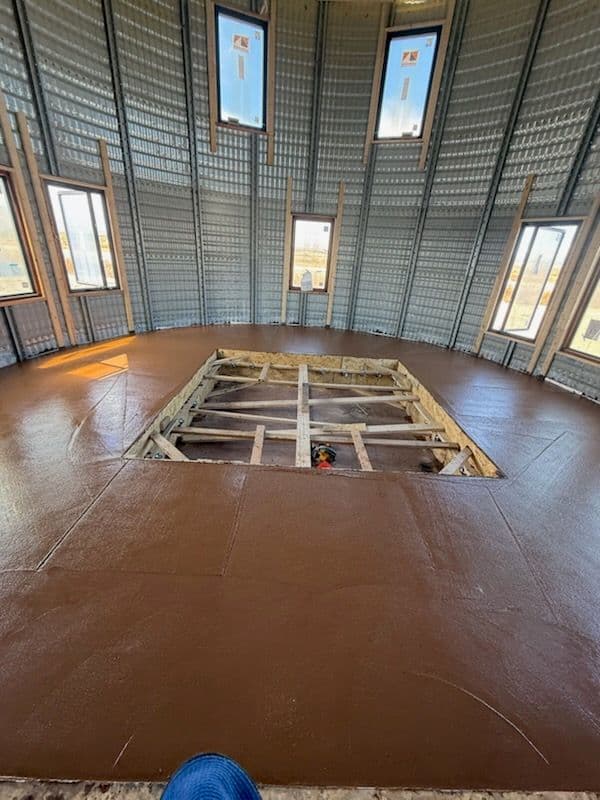Gallery photos for Silo Transformation in Snowville Utah with Colored Concrete: Image #2