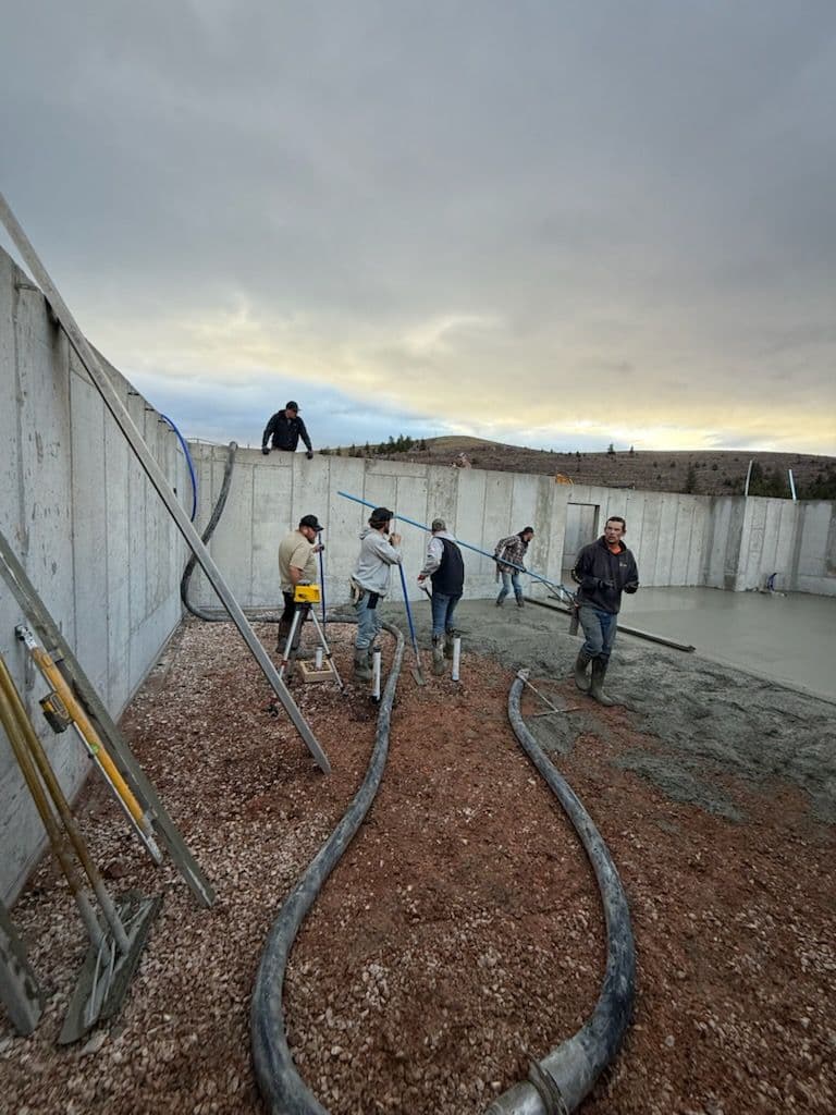 Smooth Concrete Pour in Fish Haven Idaho