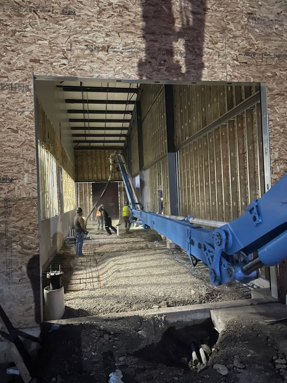 Early Morning Boom Pour in Logan