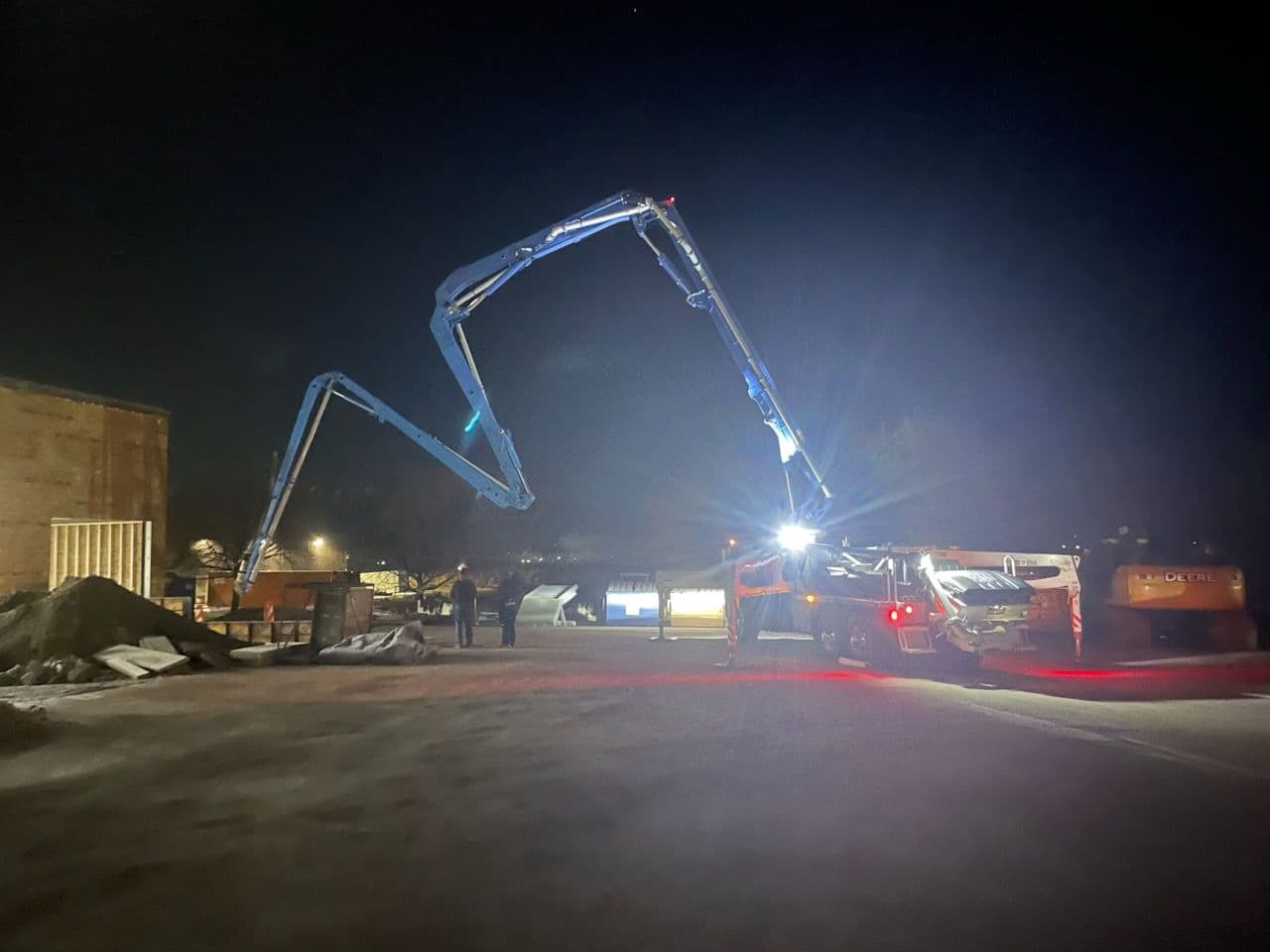 Early Morning Boom Pour in Logan